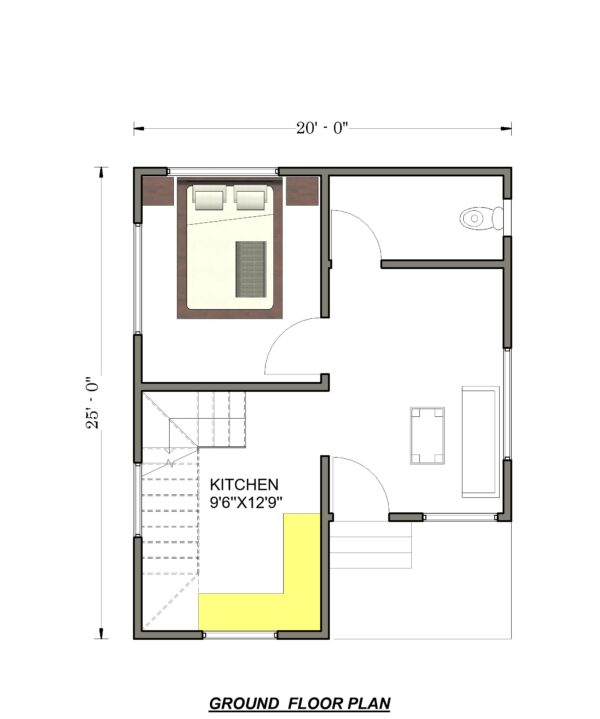 20'x25' house plan